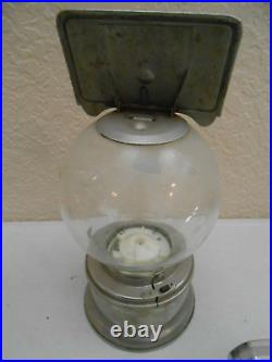 Vintage 1 Cent Ford Gumball Vending Machine Glass Globe Metal Kiwanis Topper C