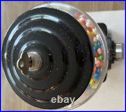 Vintage 1 Cent Gumball Machine Works With Key