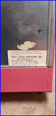 Vintage 1 Cent Hot Pink Stick Gum Machine, Jolly Good Industries, Made in USA