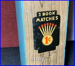 Vintage 1 Cent MATCHBOOK VENDING MACHINE 14 Inches Tall CHICAGO MATCH CO