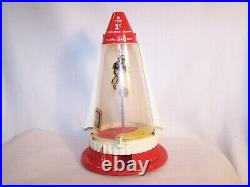 Vintage 1 Cent Ring Ding Spaceship Rocket Astronaut Bubble Gum Machine