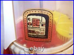 Vintage 1 Cent Ring Ding Spaceship Rocket Astronaut Bubble Gum Machine