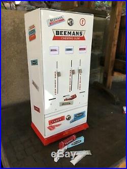 Vintage 1 Cent Vending Machine Beemans Gum Themed Blackjack Clove Candy