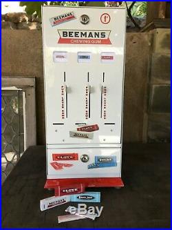 Vintage 1 Cent Vending Machine Beemans Gum Themed Blackjack Clove Candy