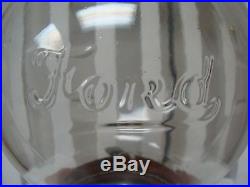 Vintage 1¢ Penny Ford Gumball MachineRare Embossed Script All-Round Glass Globe
