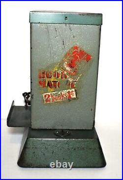 Vintage 1 c NORTHWESTERN BOOK MATCHES Coin Op Operated Dispenser Vending Machine