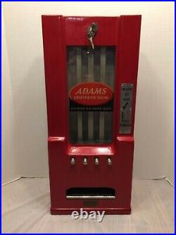 Vintage 1 cent Adams Chewing Gum Vending Machine coin op general store gumball