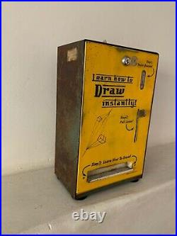 Vintage 25 cent Ball Point Pen or Pencil Dispenser Vending Machine Tested Works