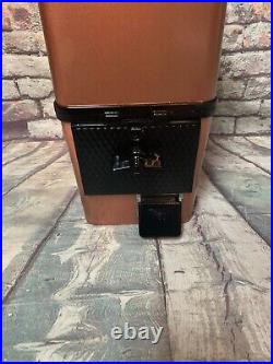 Vintage 25cent komet gumball candy vending coin op machine black and bronze