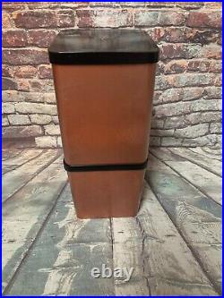Vintage 25cent komet gumball candy vending coin op machine black and bronze