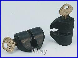 Vintage 2 x Chicago NC23 Barrel Lock Vending Machine Gumball Northwestern With KEY