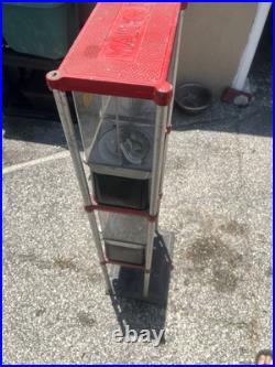 Vintage 4-Head Mark I Beaver Gumball & Candy Vending Machine Stand 1940-50 Withkey