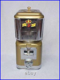 Vintage 5 Cent Acorn / Original Univeral Gumball Machine with Key