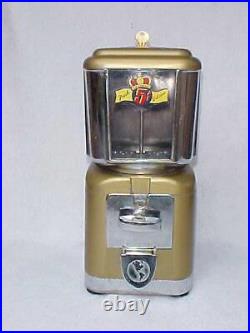 Vintage 5 Cent Acorn / Original Univeral Gumball Machine with Key