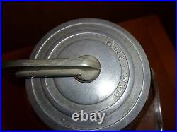 Vintage 5 Cent Aluminum Peanut Bubble Gum Machine With Key MCM Art Deco
