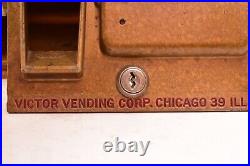 Vintage 5 Cent Baby Grand Victor Vending Machine Corp Chicago Wooden