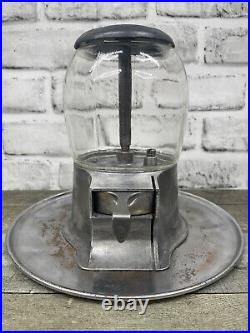 Vintage 5 Cent Nickel Adams-Fairfax Fresh Nut Peanut Gumball Candy Machine withKey