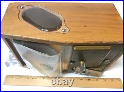 Vintage 5 Cent Victor Vending Baby Grand Wooden Glass Gum Ball Machine No Key