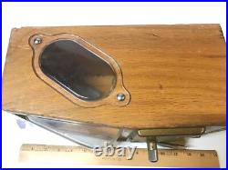 Vintage 5 Cent Victor Vending Baby Grand Wooden Glass Gum Ball Machine No Key