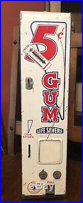 Vintage 5 Cent Wrigleys Gum and Life Savers Dispenser Shipman Mfg Co