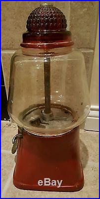 Vintage 5 cent Hot Nut, Peanut/Gumball Coin Operated Vending Machine