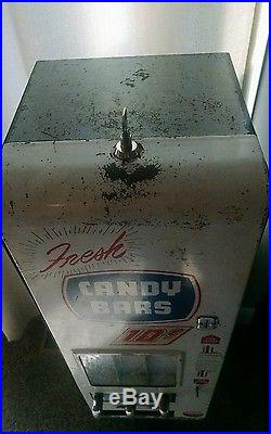 Vintage 5 cent converted to 10. Shipman's candy machine with stand