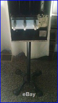 Vintage 5 cent converted to 10. Shipman's candy machine with stand