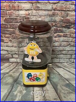Vintage 5cent acorn glass globe themed m&m candy coin op vending machine