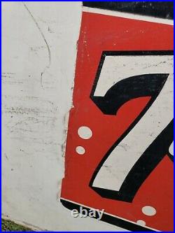 Vintage 7up Vending Machine Button Panel Advertising Sign 1970's 60's Metal