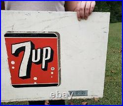 Vintage 7up Vending Machine Button Panel Advertising Sign 1970's 60's Metal