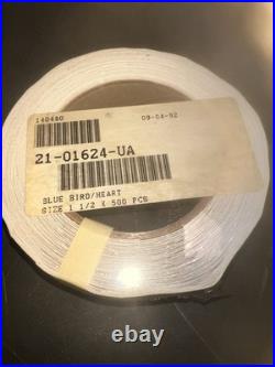 Vintage 80s vending machine prism stickers Roll 500Ct Bluebird Heart Prisms