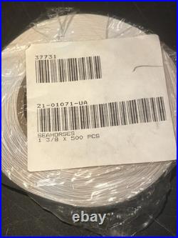 Vintage 80s vending machine prism stickers Roll 500Ct Seahorse