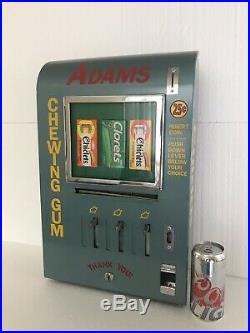 Vintage ADAMS Chiclets Coin Operated Vending Gum Machine Arcade Diner