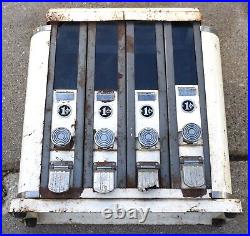 Vintage ART DECO 1 Cent NUTS Coin Op Operated 4 Unit PEANUT Vending Machine