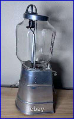 Vintage ASCO 1940s Hot Peanuts Vending Machine / 5 cents Gumball Nuts Dispenser