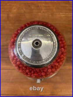 Vintage Abbey Mfg Co CASH TRAY 5 Cent Hot Peanut Vending Machine withBar Key/Decal