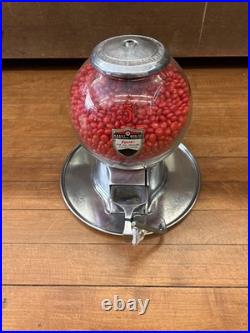 Vintage Abbey Mfg Co CASH TRAY 5 Cent Hot Peanut Vending Machine withBar Key/Decal
