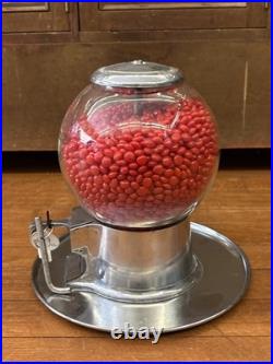 Vintage Abbey Mfg Co CASH TRAY 5 Cent Hot Peanut Vending Machine withBar Key/Decal