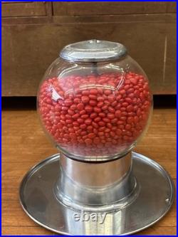 Vintage Abbey Mfg Co CASH TRAY 5 Cent Hot Peanut Vending Machine withBar Key/Decal