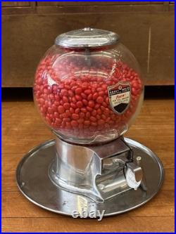 Vintage Abbey Mfg Co CASH TRAY 5 Cent Hot Peanut Vending Machine withBar Key/Decal