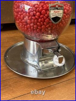 Vintage Abbey Mfg Co CASH TRAY 5 Cent Hot Peanut Vending Machine withBar Key/Decal