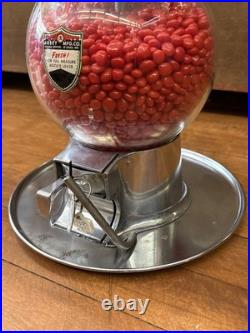 Vintage Abbey Mfg Co CASH TRAY 5 Cent Hot Peanut Vending Machine withBar Key/Decal