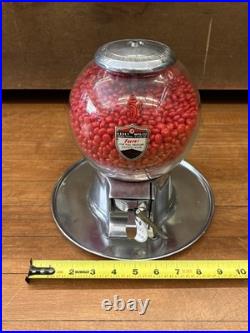 Vintage Abbey Mfg Co CASH TRAY 5 Cent Hot Peanut Vending Machine withBar Key/Decal