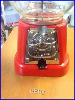 Vintage Acorn Red 1cent bubble gum machine GLASS GLOBE
