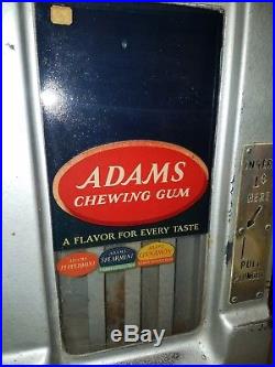 Vintage Adams 1 Cent Gum Vending Machine