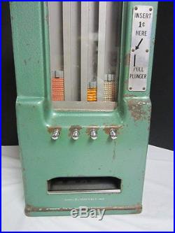 Vintage Adams Chewing Gum Penny Dispense Vending Machine withGum & Key