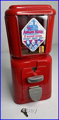 Vintage Addams Family GumBall Machine With Key Restored