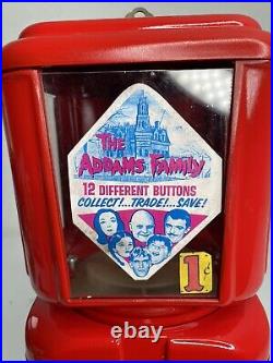 Vintage Addams Family GumBall Machine With Key Restored