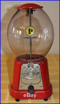 Vintage Advance Model D Gumball Machine 1 Cent Penny Vendor WORKS