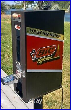 Vintage Advertising Bic Lighter Vending Machine Dispenser NIB 1980s 1990